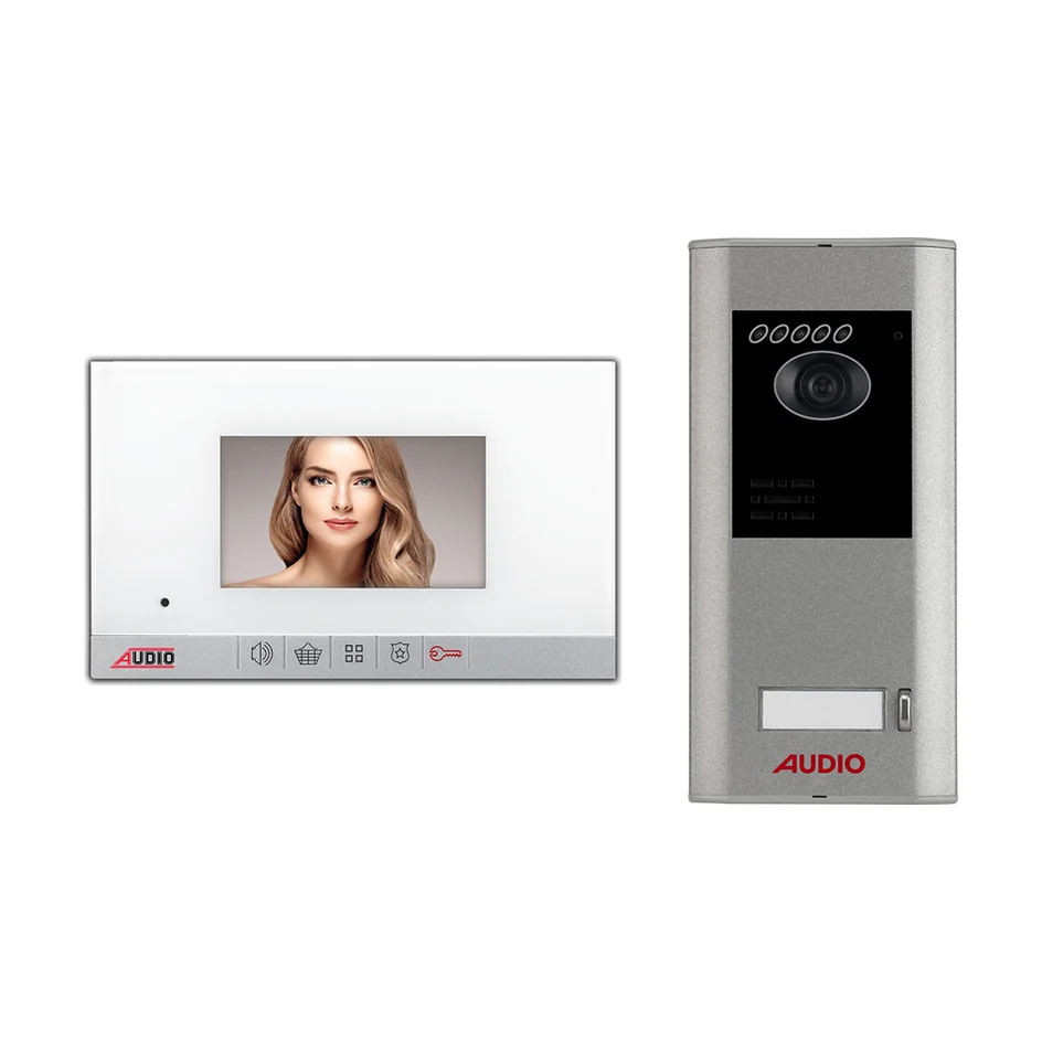 Audio 1460 görüntülü villa seti 4,3 inç beyaz